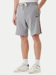 Aeronautica Militare Szorty sportowe 261BF0030UF00677 Szary Regular Fit. Szare szorty męskie AERONAUTICA MILITARE, bez wzorów, z bawełny, sportowe. Za 399.99 zł.