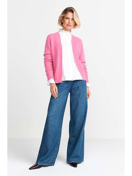 Rich & Royal Kardigan w kolorze jasnoróżowym rozmiar: M. Różowe kardigany damskie Rich & Royal, m, bez wzorów, z wełny. Za 160.96 zł.