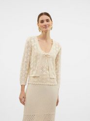 Vero Moda Kardigan w kolorze beżowym rozmiar: XS. Brązowe kardigany damskie Vero Moda, xs, bez wzorów. Za 61.60 zł.