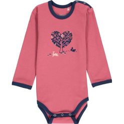 Body w kolorze jagodowym. Czerwone body niemowlęce Lamino, bez wzorów, z bawełny, bez ramiączek. W wyprzedaży za 35.95 zł.