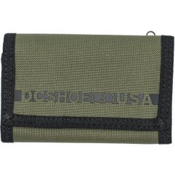 Portfel DC Shoes Ripstop Tri-Fold, Dla obu płci. Zielone portfele damskie DC Shoes, bez wzorów, z poliesteru. Za 190.00 zł.