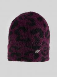 4F Czapka zimowa damska - burgundowa Uniwersalny. Czerwone czapki zimowe damskie 4f, z dzianiny. Za 59.99 zł.