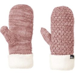 Rękawiczki turystyczne zimowe damskie Jack Wolfskin Highloft Knit Mitten. Czerwone rękawiczki damskie Jack Wolfskin, na zimę, bez wzorów, z poliesteru. Za 108.64 zł.
