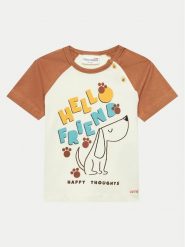 Coccodrillo T-Shirt WC4143202HBN Beżowy Regular Fit. Brązowe t-shirty chłopięce COCCODRILLO, bez wzorów, z bawełny, bez ramiączek. Za 29.99 zł.