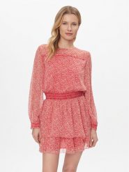 Pepe Jeans Sukienka letnia Bridget PL953440 Różowy Regular Fit. Czerwone sukienki damskie Pepe Jeans, na lato, m, bez wzorów, z jeansu, bez kołnierzyka, bez ramiączek. Za 219.99 zł.