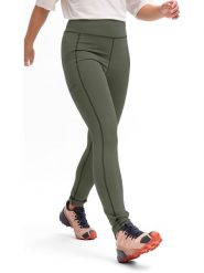 Maier Sports Legginsy sportowe "Fav" w kolorze khaki rozmiar: 42. Brązowe legginsy damskie Maier Sports, bez wzorów, z materiału. Za 197.63 zł.