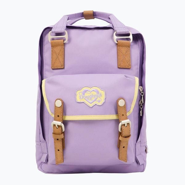 Plecak miejski Doughnut Macaroon Kaleido Series 16. Fioletowe plecaki damskie Doughnut, bez wzorów, z materiału, eleganckie. Za 449.99 zł.