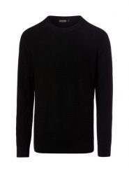 Finshley & Harding sweter z dzianiny Mężczyźni Bawełna czarny, XL. Czarne swetry męskie Finshley & Harding, m, bez wzorów, z bawełny, bez kołnierzyka. Za 149.95 zł.