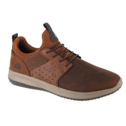 Buty sportowe męskie Skechers Delson Axton sneakersy brązowe (65870-CDB). Brązowe buty sportowe na co dzień męskie Skechers, z gumy, bez zapięcia, trekkingowe. Za 309.00 zł.
