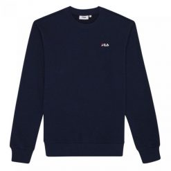 Bluza męska do biegan Fila Leverano Regular Crew Sweat granatowa. Niebieskie bluzy z kapturem męskie Fila, l. Za 249.00 zł.