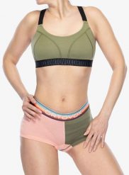 Stanik sportowy Ortovox 150 Essential Sports Top. Zielone biustonosze sportowe damskie ORTOVOX, bez wzorów, z lycry. Za 290.39 zł.
