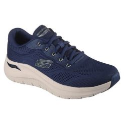 Buty Skechers Arch Fit 2.0 232700-NVY niebieskie. Niebieskie buty sportowe na co dzień męskie bez zapięcia. Za 585.80 zł.