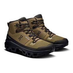 Buty turystyczne męskie On Running Cloudrock Mid WP. Zielone buty trekkingowe męskie On, z materiału, bez zapięcia, trekkingowe. Za 919.00 zł.