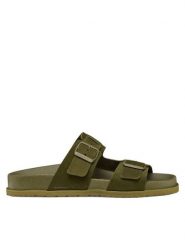 Geox Klapki U Parnaiba U651KA 00022 C3009 Zielony. Zielone klapki i japonki męskie Geox, ze skóry. Za 359.99 zł.