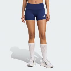Szorty Volleyball. Niebieskie szorty damskie Adidas, bez wzorów, sportowe. Za 129.00 zł.