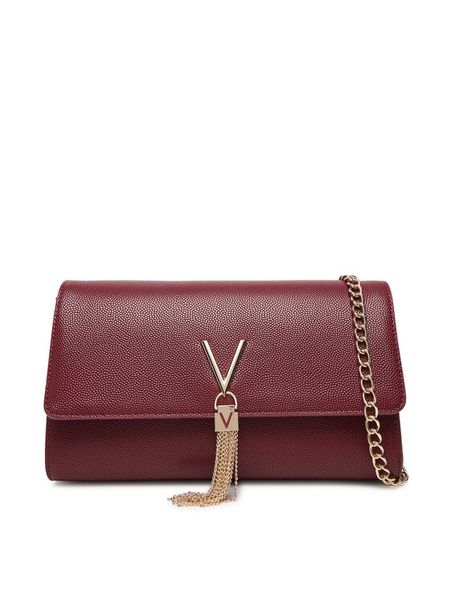 Valentino Torebka Divina VBS1R401G Bordowy. Czerwone torebki klasyczne damskie Valentino, bez wzorów, ze skóry, wizytowe, bez kołnierzyka, bez ramiączek. Za 219.99 zł.