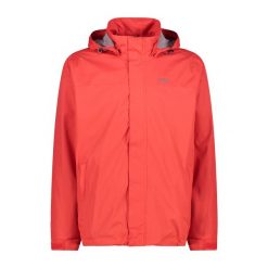 Kurtka przeciwdeszczowa z kapturem CMP Snaps. Brązowe kurtki męskie CMP, bez wzorów, sportowe, z kapturem. Za 348.00 zł.