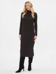 Vero Moda Sukienka dzianinowa 10293849 Czarny Regular Fit. Czarne sukienki damskie Vero Moda, m, bez wzorów, z dzianiny, bez kołnierzyka, bez ramiączek. Za 109.99 zł.