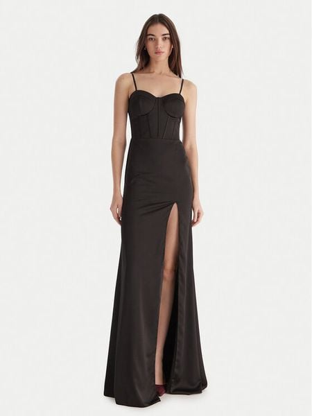 Artigli Sukienka wieczorowa ACAB003486 Czarny Regular Fit. Czarne sukienki damskie Artigli, bez wzorów, z syntetyku, wizytowe, bez kołnierzyka, bez ramiączek. Za 739.99 zł.