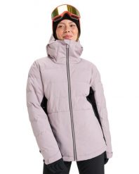 Kurtka do sportów zimowych techniczna damska SNOWYHILL PUFFY. Czarne kurtki damskie Roxy, s, bez wzorów, z materiału, bez kaptura, narciarskie. Za 629.99 zł.