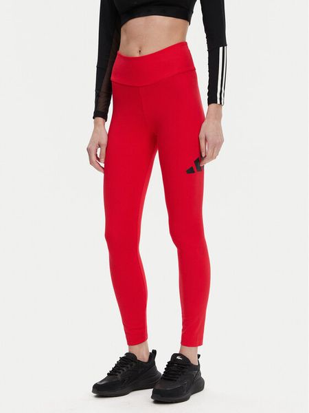 Adidas Legginsy Essentials Big Logo JH1187 Czerwony Slim Fit. Czerwone legginsy damskie Adidas, s, bez wzorów, z bawełny. Za 89.99 zł.