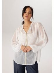 Aniston Bluzka w kolorze białym rozmiar: 44. Białe bluzki damskie Aniston, bez wzorów, bez kołnierzyka, bez ramiączek. Za 173.99 zł.