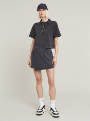 G-Star Koszulka polo w kolorze antracytowym rozmiar: L. Czarne bluzki damskie G-Star, l, bez wzorów, z bawełny, retro, bez kołnierzyka, bez ramiączek. Za 170.07 zł.