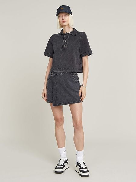 G-Star Koszulka polo w kolorze antracytowym rozmiar: L. Czarne bluzki damskie G-Star, l, bez wzorów, z bawełny, retro, bez kołnierzyka, bez ramiączek. Za 170.07 zł.