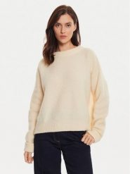 American Vintage Sweter VITO18EH24 Beżowy Loose Fit. Brązowe swetry klasyczne damskie American vintage, l, z wełny, bez kołnierzyka. Za 599.99 zł.