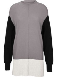 Heine Sweter w kolorze szaro-czarnym rozmiar: 44/46. Szare golfy damskie Heine, bez wzorów, bez ramiączek. Za 48.28 zł.
