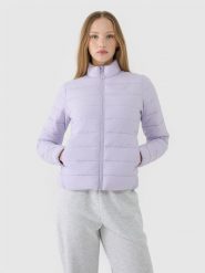 4F Kurtka puchowa z wypełnieniem syntetycznym damska - fioletowa XL. Fioletowe kurtki damskie 4f, xl, bez wzorów, z dzianiny, bez kaptura. W wyprzedaży za 99.99 zł.