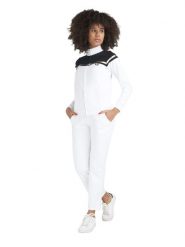 Bluza z zamek błyskawiczny na siłownia na co dzień. Białe bluzy bez kaptura damskie LEONE 1947 APPAREL, l, z dresówki. Za 231.51 zł.