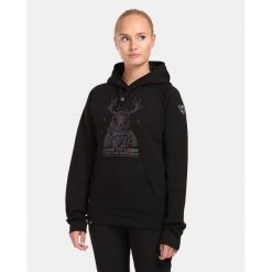 Damska bawełniana bluza z kapturem Kilpi LTD BELLATRIX-W. Czarne bluzy z kapturem damskie Kilpi, m, z bawełny. Za 256.81 zł.