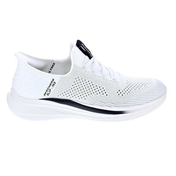 Buty sportowe SLIP-INS męskie Skechers Slade Quinto. Białe buty sportowe na co dzień męskie Skechers, z materiału, bez zapięcia. Za 279.90 zł.