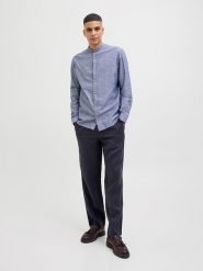 Jack & Jones Koszula - Regular fit - w kolorze niebieskim rozmiar: M. Niebieskie koszule męskie Jack & Jones, m, bez wzorów, z bawełny, bez kołnierzyka, bez ramiączek. Za 79.21 zł.