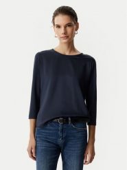 JOOP! Bluzka 263Je32Tamina 30103280 Granatowy Slim Fit. Niebieskie bluzki damskie Joop!, bez wzorów, z wiskozy, bez ramiączek. Za 419.99 zł.