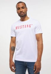 MUSTANG Style Alex C LOGO Tee MĘSKI T-SHIRT KOSZULKA NADRUK LOGO General White 1013221 2045. Białe szorty męskie Mustang, l, bez wzorów, z bawełny, bez kołnierzyka. Za 69.99 zł.