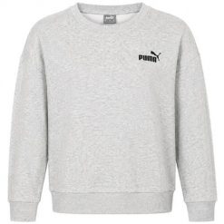 Bluza sportowa damska Puma 67680104. Szare bluzy bez kaptura damskie Puma, uniwersalny, bez wzorów, z bawełny, bez ramiączek, bez kaptura. Za 184.00 zł.