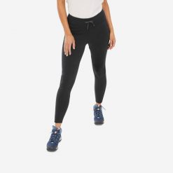 Legginsy turystyczne damskie Quechua NH100. Czarne legginsy damskie QUECHUA, xl, bez wzorów, z elastanu. Za 99.99 zł.