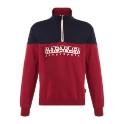 Bluza męska Napapijri B-Saturnia HZ. Czerwone bluzy bez kaptura męskie Napapijri, m. Za 579.99 zł.