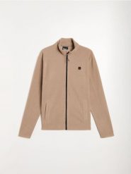 Sportowa bluza rozpinana ze stójką SNSY PERFORMANCE - beżowy. Brązowe bluzy sportowe męskie Sinsay, bez wzorów, sportowe, bez kołnierzyka, bez ramiączek. Za 59.99 zł.