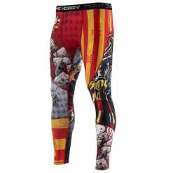 Legginsy sportowe męskie EXTREME HOBBY KILLER CARDS 2. Czerwone bielizna termoaktywna męska EXTREME HOBBY, m, bez wzorów, z elastanu. Za 229.00 zł.
