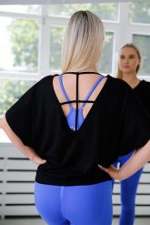 Bluzka do tańca damska 2skin Salsa. Czarne bluzki sportowe damskie 2SkIN, l, z materiału, bez kołnierzyka, bez ramiączek. Za 129.00 zł.
