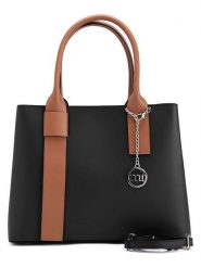 Mia Tomazzi Skórzana torebka "Argonne" w kolorze czarno-jasnobrązowym - 33 x 25 x 14 cm rozmiar: onesize. Brązowe torebki klasyczne damskie Mia Tomazzi, bez wzorów, z materiału, bez dodatków. Za 423.06 zł.