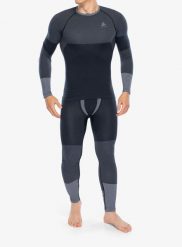 Bielizna termoaktywna Odlo Fundamentals Performance Warm Set Long. Niebieskia bielizna termoaktywna męska Odlo, l, bez wzorów, z materiału. Za 311.29 zł.