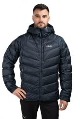 Kurtka trekkingowa puchowa męska Glaceon Pro. Brązowe kurtki męskie RAB, na zimę, l, bez wzorów, z poliamidu, z kapturem. Za 1,259.99 zł.