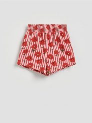 Wzorzyste szorty z bawełny - wielobarwny. Szorty damskie Reserved, bez wzorów, z bawełny. Za 99.99 zł.