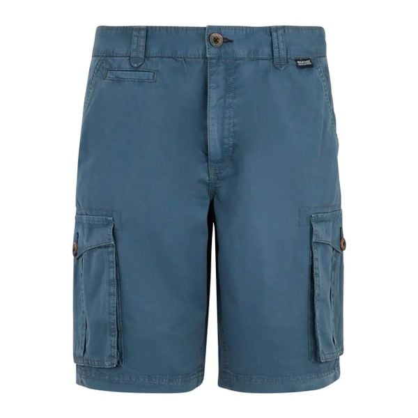 Spodenki cargo Regatta Shorebay II. Niebieskie szorty męskie Regatta, bez wzorów, sportowe. Za 169.99 zł.