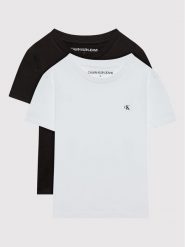 Calvin Klein Jeans Komplet 2 t-shirtów Monogram IB0IB01093 Biały Regular Fit. Białe t-shirty chłopięce Calvin Klein Jeans, bez wzorów, z bawełny, bez ramiączek. Za 129.99 zł.