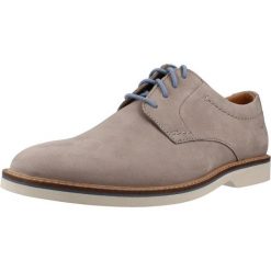 Buty CLARKS ATTICUS LTLACE Szary. Szare buty trekkingowe męskie Clarks, ze skóry, bez zapięcia, trekkingowe. Za 236.99 zł.